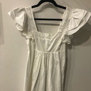 White baby doll dress